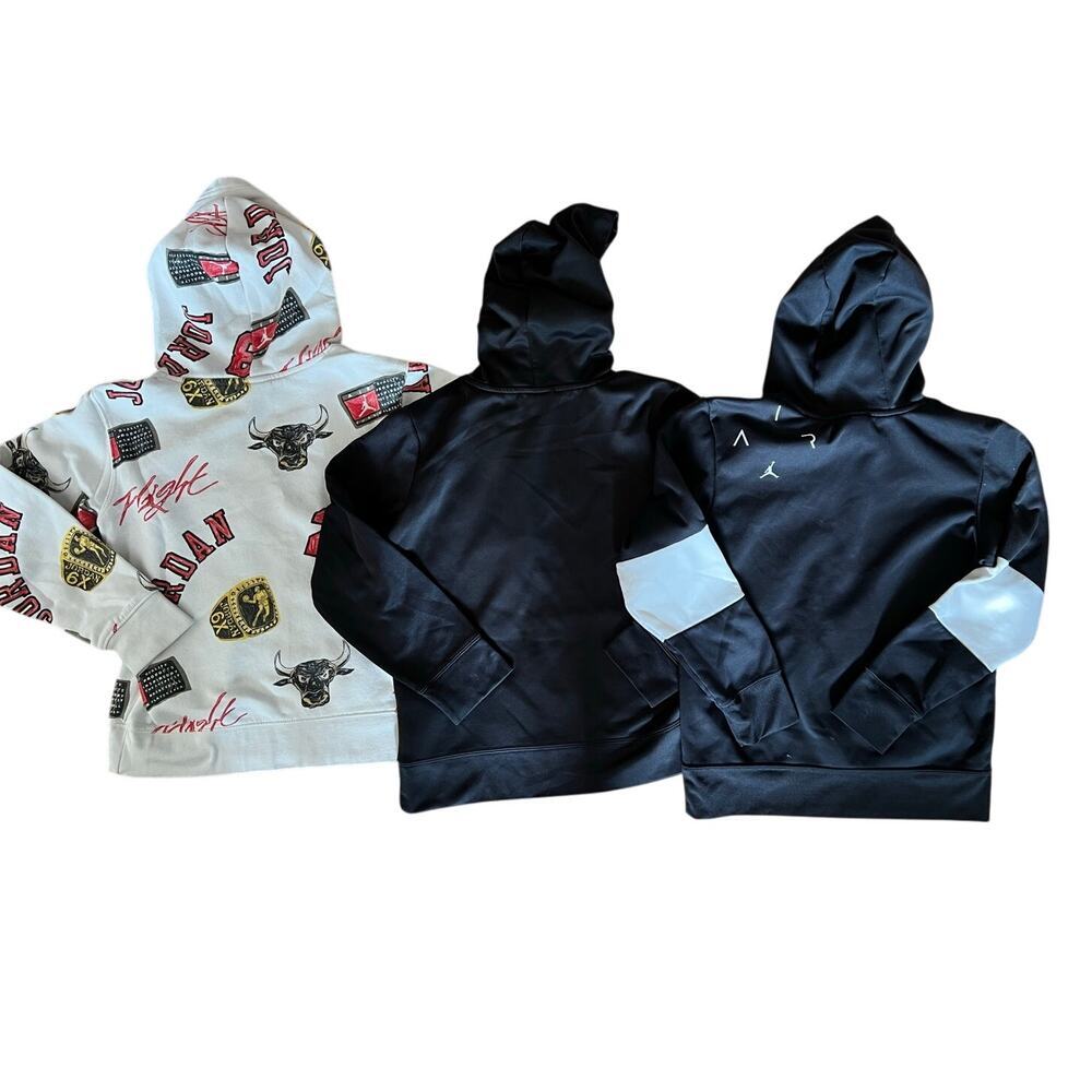 Boys Jordan Hoodie Lot, Medium 10/12, Black, White, Cotton / Dry Fit - Picture 2 of 14